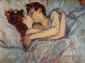 au lit le baiser 1892 Toulouse Lautrec Henri de